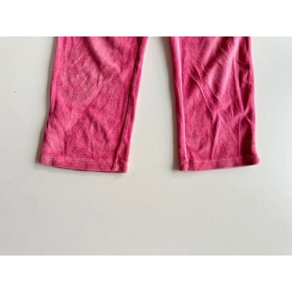Girls' JUICY COUTURE Pink Velour Gold Logo Straight Leg Track Pants, Size 5 - Picture 3 of 11